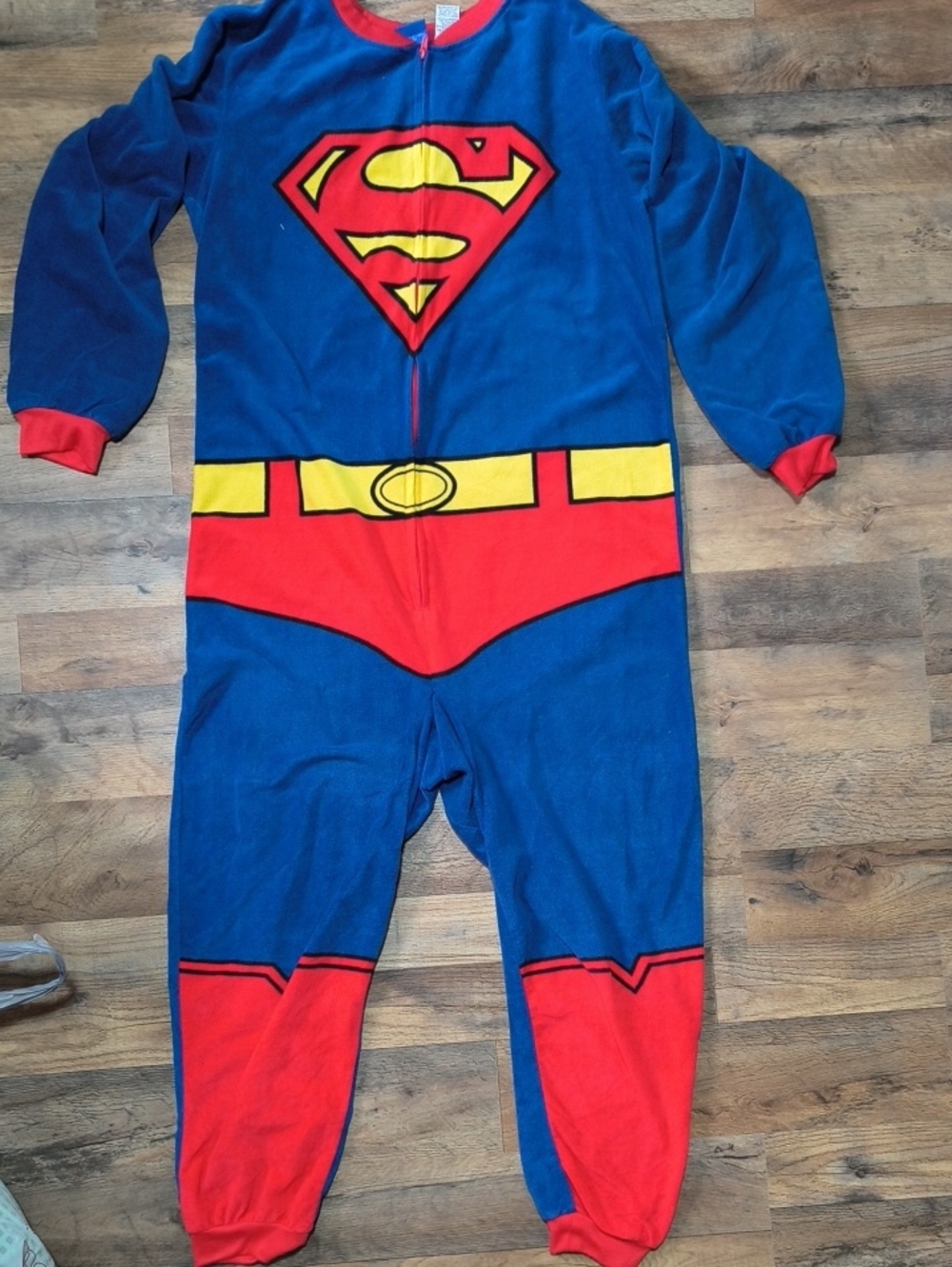 DC Comics Men's Superman One-Piece Pajama - Blue, Red & Yellow